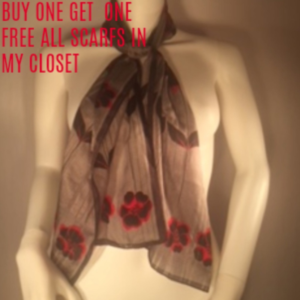 Sheer Flower Scarf!